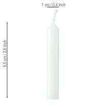 Itens Velas de boneca 10mm Velas Wiedemann brancas 65/10 50 peças