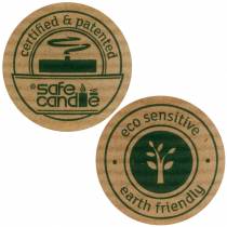 Itens Vela pilar PURE Nature, vela natural sustentável feita de estearina e cera de colza 90/70mm