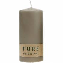 Itens Vela pilar pura marrom 130/60 vela de cera natural estearina sustentável e colza