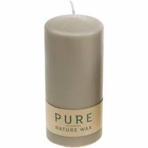 Itens Vela pilar pura marrom 130/60 vela de cera natural estearina sustentável e colza