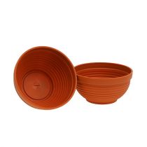 Itens Tigela R de plástico terracota Ø19cm, 10 unidades