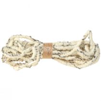 Itens Cordão RAW de lã de ovelha e feltro de lã de juta branco cinza 10m