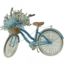Sinal deco madeira bicicleta verão sinal deco para pendurar azul, branco 31 × 25cm