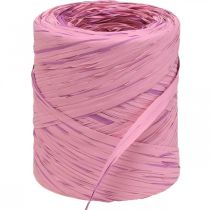 Fita de presente multicolorida de ráfia rosa-rosa, material de florista, fita decorativa L200m
