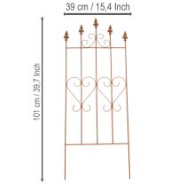 Itens Treliça com motivo de coração, suporte para plantas trepadeiras em estilo romântico para caminhos de jardim ou terraços, 101 cm