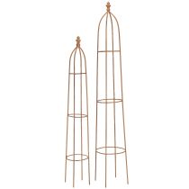 Itens Trellis Metal Rust Look Obelisco 69/86cm Conjunto 2 peças