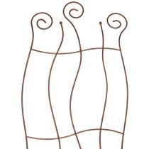 Itens Treliça metálica para jardim com design curvo, ideal para plantas trepadeiras, 110 cm