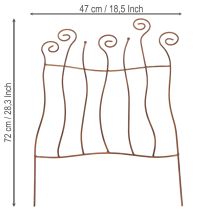 Itens Treliça, suporte para trepadeira, metal curvado, decoração artística para jardim, 72 cm