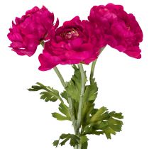 Itens Ranúnculo artificial individual para decoração de interiores atemporal e versátil, 51 cm, 3 peças