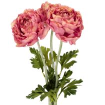 Itens Arranjo de ranúnculos artificiais para decoração elegante e prática, 51 cm, 3 peças.