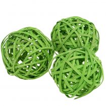 Bola de vime verde claro Ø6cm 6 unidades