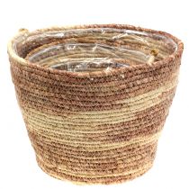Itens Conjunto de cestos de vime para plantas, cor natural/marrom, 3 peças, Ø26/22/16cm – Decorativo e Versátil
