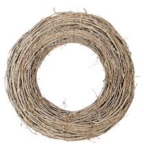 Itens Guirlanda decorativa, ramos de rattan, acabamento branco lavado, para design criativo, 50cm
