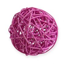 Bola de rattan 10cm roxa 10pcs