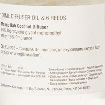 Itens Difusor de fragrância para ambientes com aroma exótico de coco e manga para uma sensação de frescor duradoura em casa, 19 cm, 2 peças.