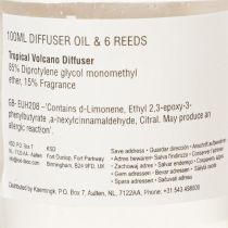 Itens Difusor de fragrância para ambientes com aroma exótico de coco e manga para uma sensação de frescor duradoura em casa, 19 cm, 2 peças.