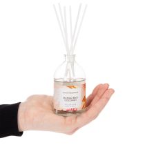 Itens Difusor de fragrância para ambientes com aroma exótico de coco e manga para uma sensação de frescor duradoura em casa, 19 cm, 2 peças.