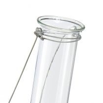 Itens Tubo de ensaio de vidro decorativo para pendurar mini vaso Ø2,4cm Alt.22,5cm