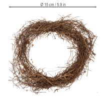 Itens Coroa de videira natural Ø15cm, conjunto de 10 - Ideal para decorações de outono, Natal, Páscoa e funerais.