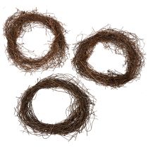 Itens Coroa de videira natural Ø15cm, conjunto de 10 - Ideal para decorações de outono, Natal, Páscoa e funerais.