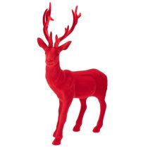 Itens Estatueta decorativa de um veado em pé, grande, decoração natalina aveludada, 85 cm