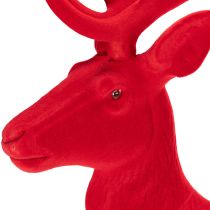 Itens Estatueta decorativa de um veado em pé, grande, decoração natalina aveludada, 85 cm
