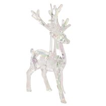 Itens Enfeites de rena em acrílico para árvore de Natal, 14 cm, conjunto com 4 peças.