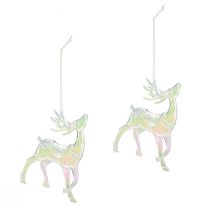 Itens Decoração de rena Decorações de Natal iridescente Alt.12cm 3 unidades