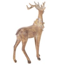 Itens Estatueta decorativa de veado com chifres, para colocar em pé, decoração de Natal, 28 cm