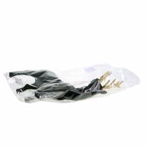 Itens Deco veado flocado preto, ouro 40cm