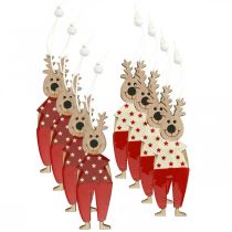 Itens Rena para pendurar, decorações de Natal, decorações para árvores de Natal, decorações de madeira para o Advento Alt.13cm 8 peças