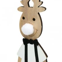 Itens Figura de decoração de Natal em madeira de rena para colocar 12×6.5cm A45cm 2uds