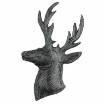 Busto decorativo de rena metal preto 8cm × 4,8cm 8uds