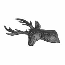 Busto decorativo de rena metal preto 8cm × 4,8cm 8uds