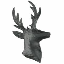 Itens Busto de rena decorativo em metal preto 8cm × 4,8cm 8 un