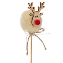 Itens Prendedores de Natal Decorativos com Pompons em Formato de Rena, 24cm, 12 unidades