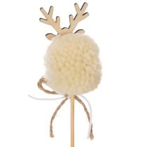 Itens Prendedores de Natal Decorativos com Pompons em Formato de Rena, 24cm, 12 unidades