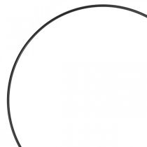 Anel de metal decoração anel Scandi anel deco laço preto Ø25cm 4uds