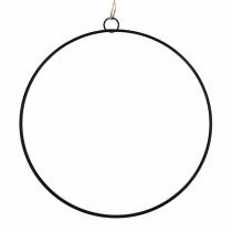 Itens Anel decorativo para pendurar preto Ø35cm 4pcs