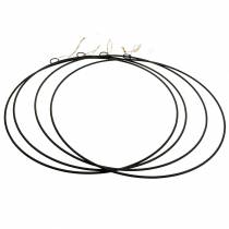 Itens Anel decorativo para pendurar preto Ø35cm 4pcs