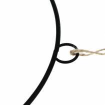 Itens Anel decorativo para pendurar preto Ø35cm 4pcs