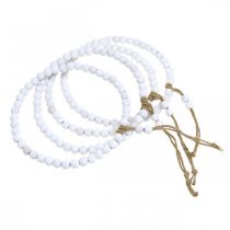 Itens Conjunto de 4 anéis decorativos de madeira estilo Shabby Chic, brancos, Ø19cm, para casamentos, primavera e decoração de portas.