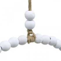 Itens Guirlanda decorativa de pérolas brancas, conjunto de 4 peças, Ø28cm - Decoração versátil para pendurar, ideal para primavera, casamentos e decorações vintage.