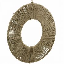 Itens Anel decorativo com cordão de juta para decoração boho e design criativo.