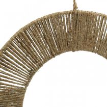 Itens Argola decorativa para pendurar, estilo boho, prata natural, Ø39,5cm