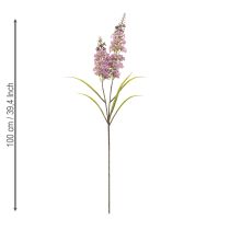 Itens Flor artificial de delfínio para decoração de casa moderna, 100 cm