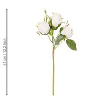 Itens Buquê de rosas artificiais para decoração de mesa elegante, 31 cm, 3 peças.