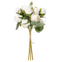 Itens Buquê de rosas artificiais para decoração de mesa elegante, 31 cm, 3 peças.