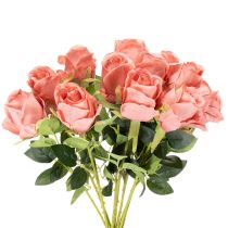 Itens Arranjo de rosas artificiais, haste longa de 62 cm, 12 unidades.