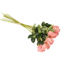 Itens Arranjo de rosas artificiais, haste longa de 62 cm, 12 unidades.